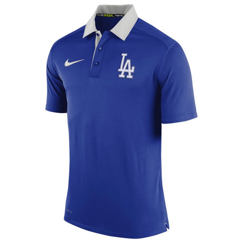 Men Los Angeles Dodgers Royal Authentic Dri-FIT Elite Polo Shirt