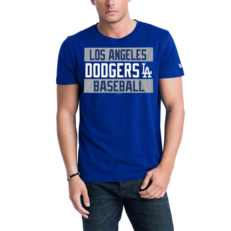 Men Los Angeles Dodgers Royal Bars Jersey T-Shirt