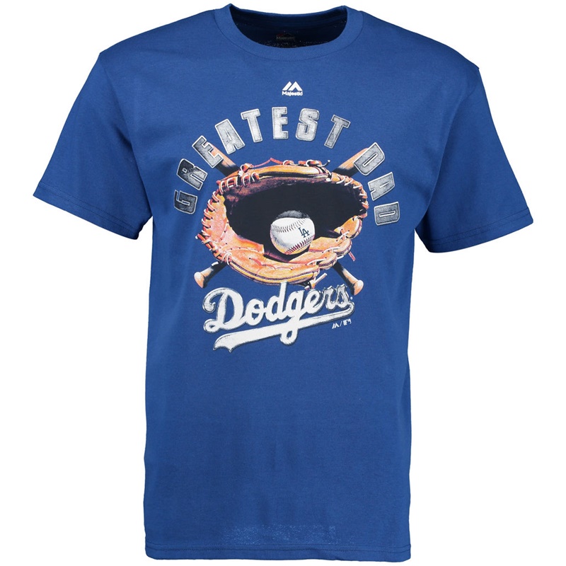 Men Greatest Dad II Los Angeles Dodgers Royal T-Shirt