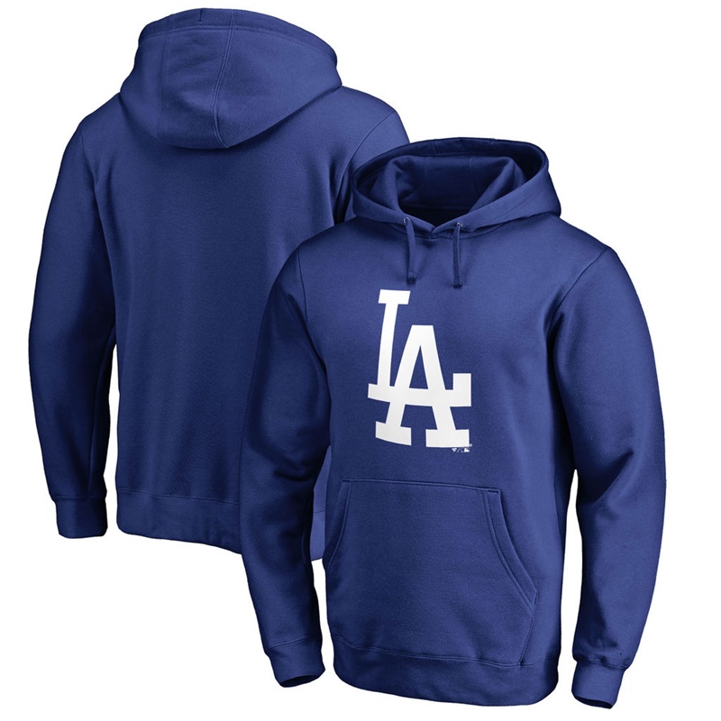 Men Los Angeles Dodgers Royal Primary Logo Pullover Hoodie