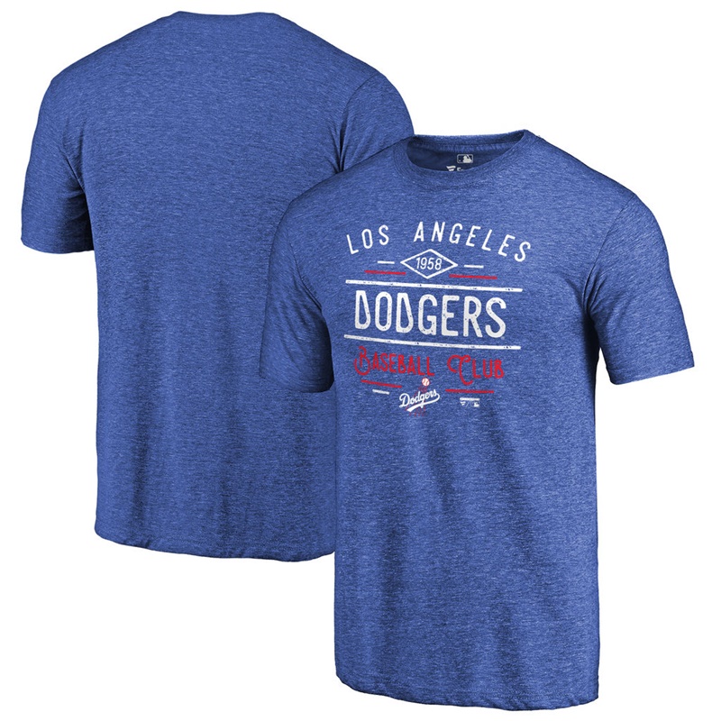 Los Angeles Dodgers Royal Tri-Blend Doubleday T-Shirt - Men