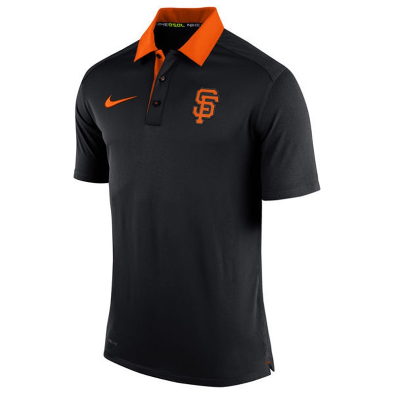 Men San Francisco Giants Black Authentic Dri-FIT Elite Polo Shirt