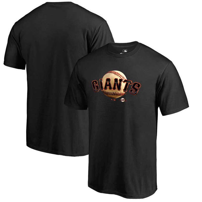 Men San Francisco Giants Big & Tall Midnight Mascot Logo Black T-Shirt