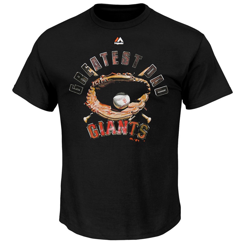 Men Greatest Dad II San Francisco Giants Black T-Shirt