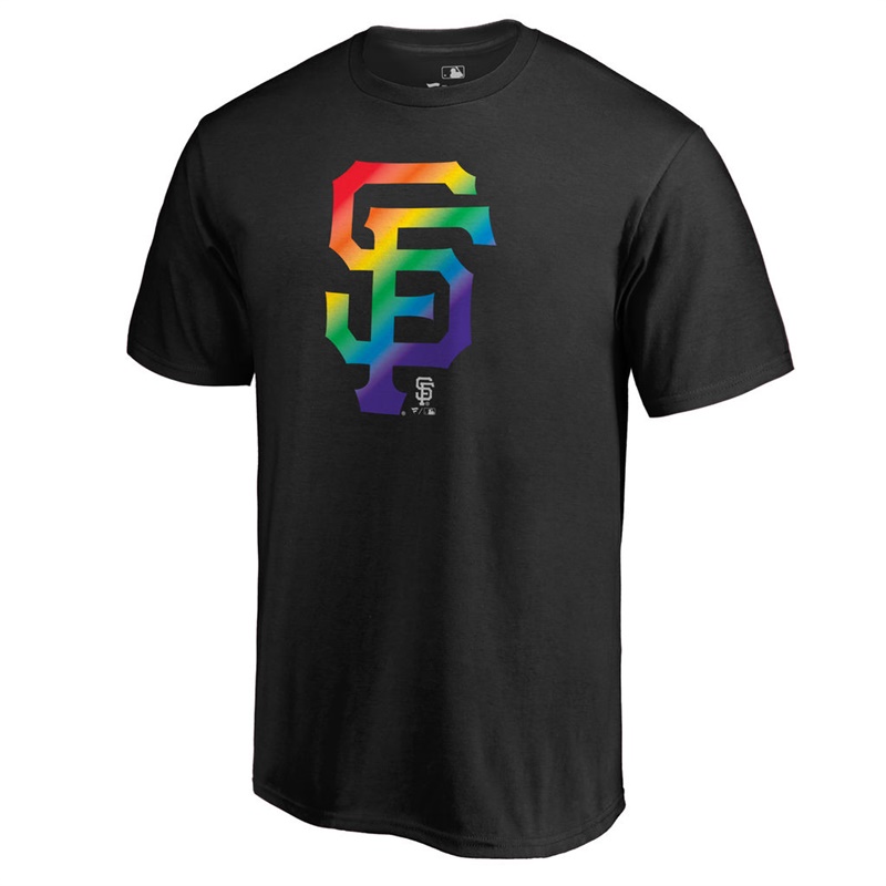 Men San Francisco Giants Pride Big & Tall Black T-Shirt