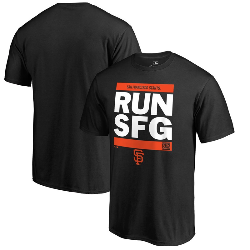 Men San Francisco Giants Black RUN CTY T-Shirt