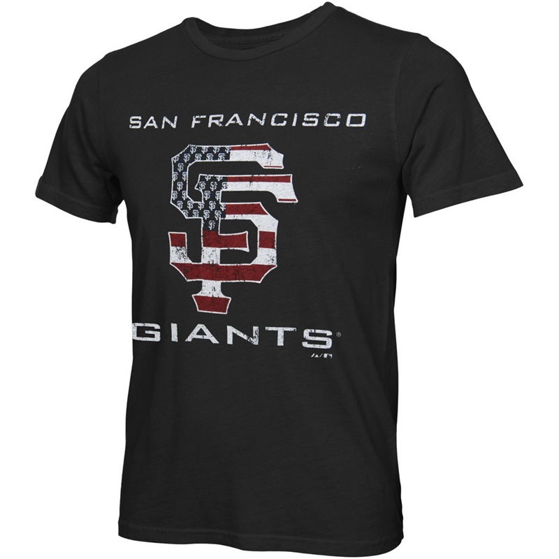 San Francisco Giants Black Stars & Stripes T-Shirt - Men