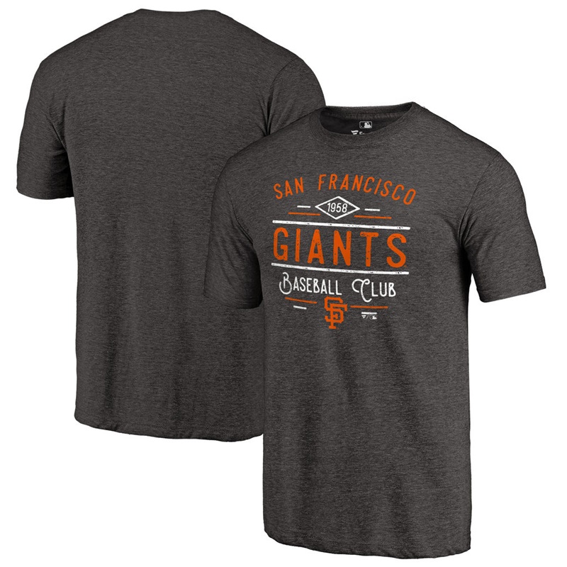 San Francisco Giants Black Tri-Blend Doubleday T-Shirt - Men