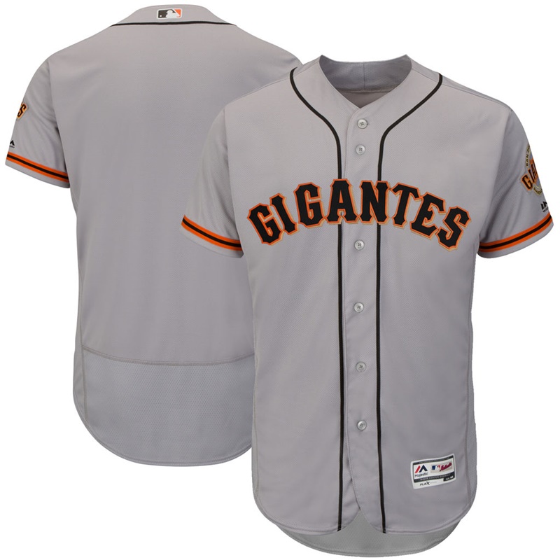 Men San Francisco Giants Gray Hispanic Heritage Flex Base Team Jersey