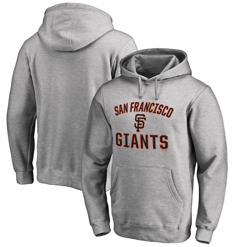 Men San Francisco Giants Heathered Gray Victory Arch Pullover Hoodie