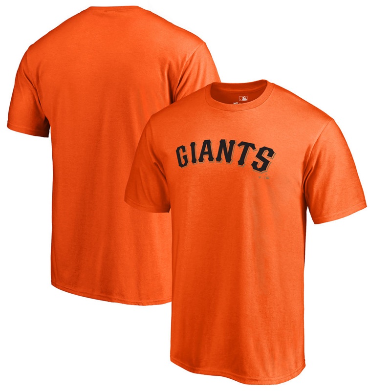 Men San Francisco Giants Big & Tall Team Wordmark Orange T-Shirt