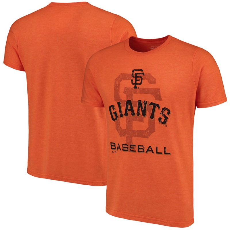 Men San Francisco Giants Orange Visionary Tri-Blend T-Shirt