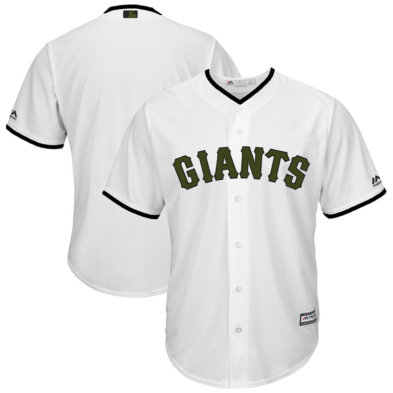 2017 Memorial Day San Francisco Giants Men White Cool Base Team Jersey