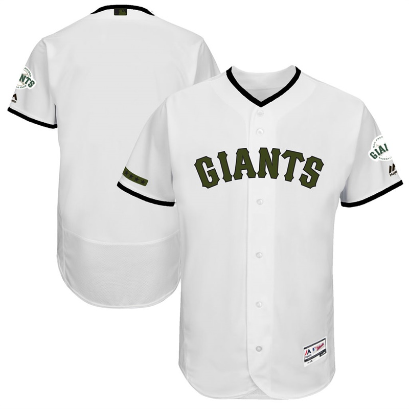 2017 Memorial Day Men San Francisco Giants White Flex Base Team Jersey