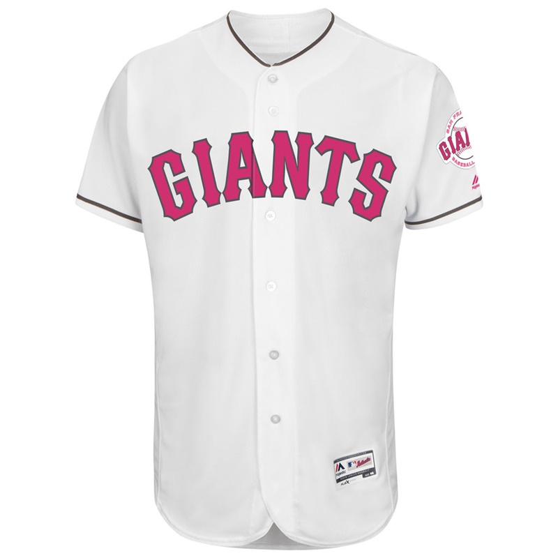 2017 Mother's Day Men San Francisco Giants White Flex Base Team Jersey