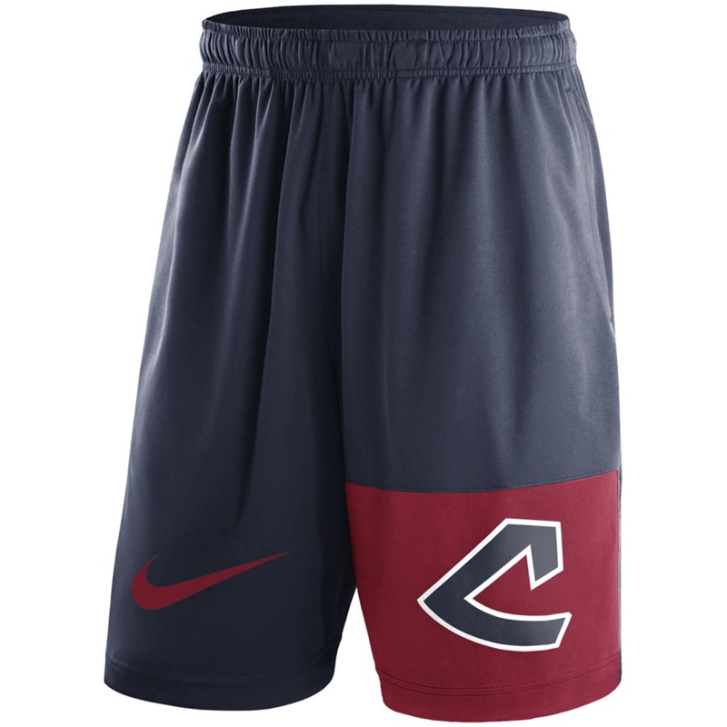 Men Cleveland Indians Navy Cooperstown Collection Dry Fly Shorts