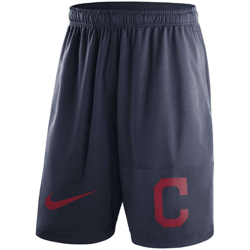 Men Cleveland Indians Navy Dry Fly Shorts