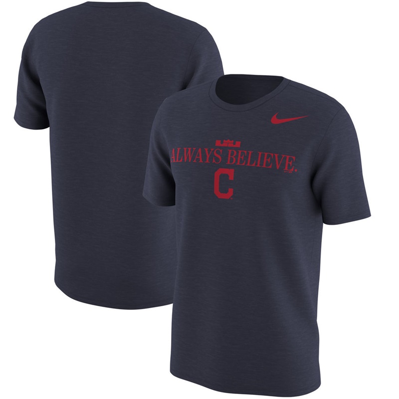 Men Cleveland Indians Navy Opening Day T-Shirt