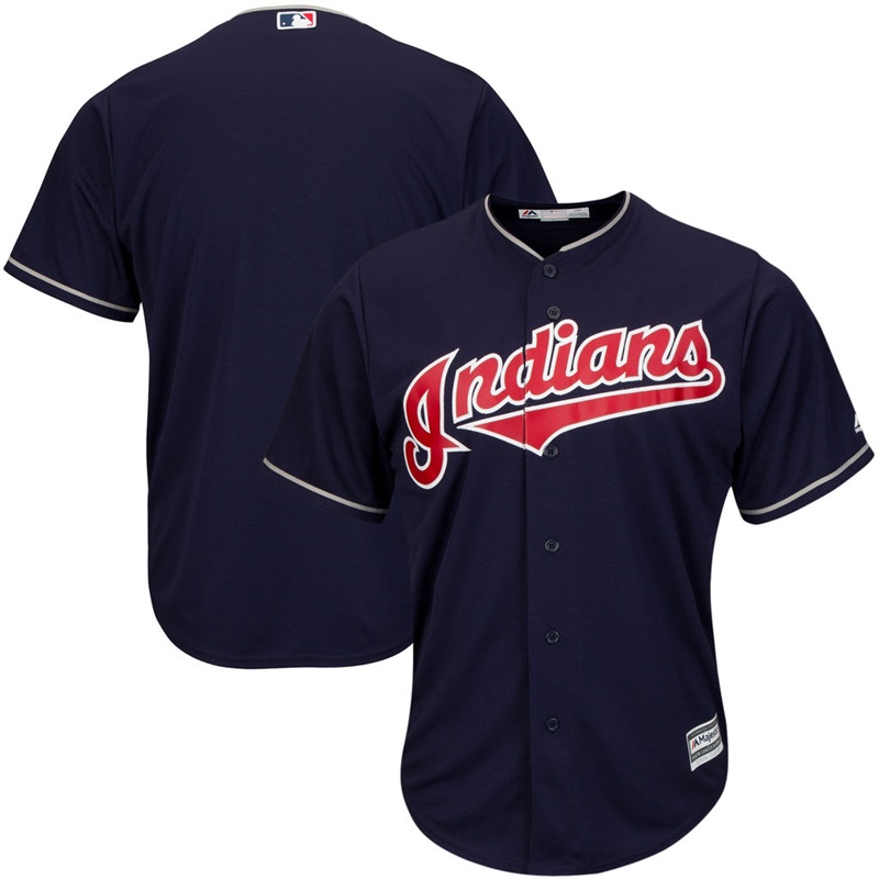 Men Cleveland Indians Navy Replica Alternate Team Jersey