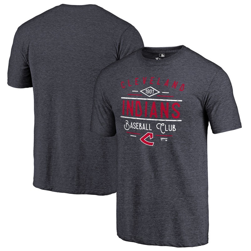 Cleveland Indians Navy Tri-Blend Doubleday T-Shirt - Men