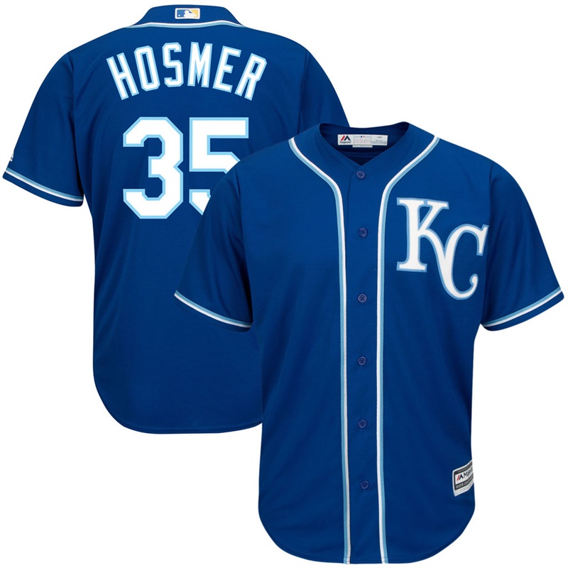 Men Kansas City Royals #35 Eric Hosmer Replica Alternate Royal Cool Base Jersey