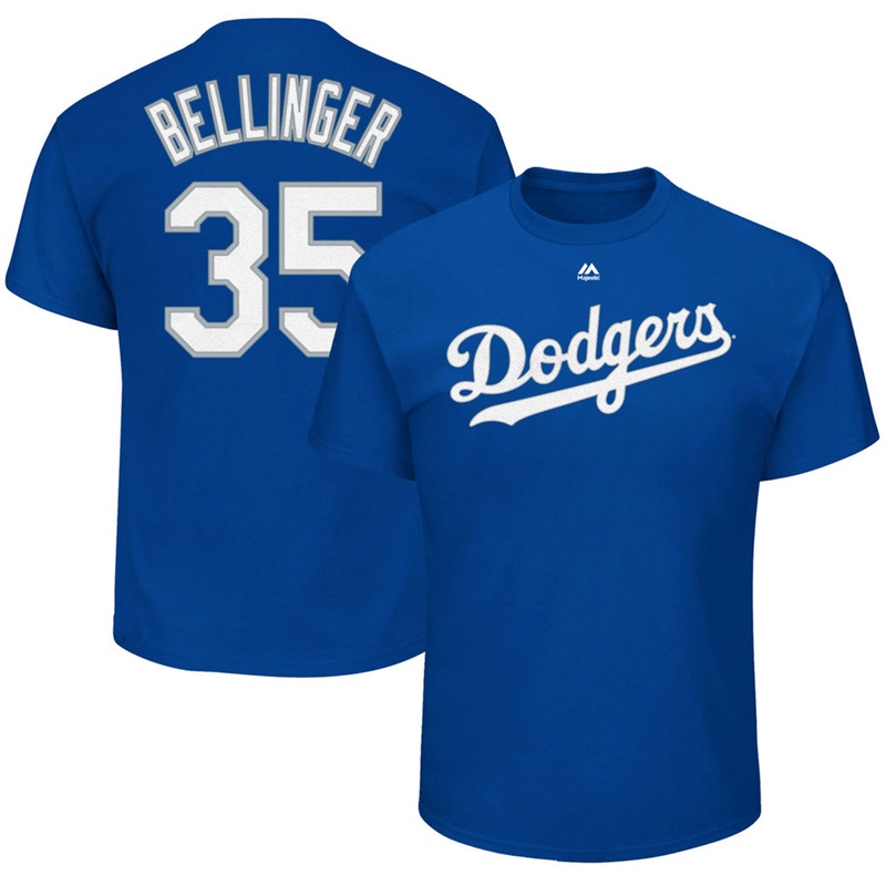 Men Los Angeles Dodgers Cody Bellinger #35 Royal Name & Number T-Shirt