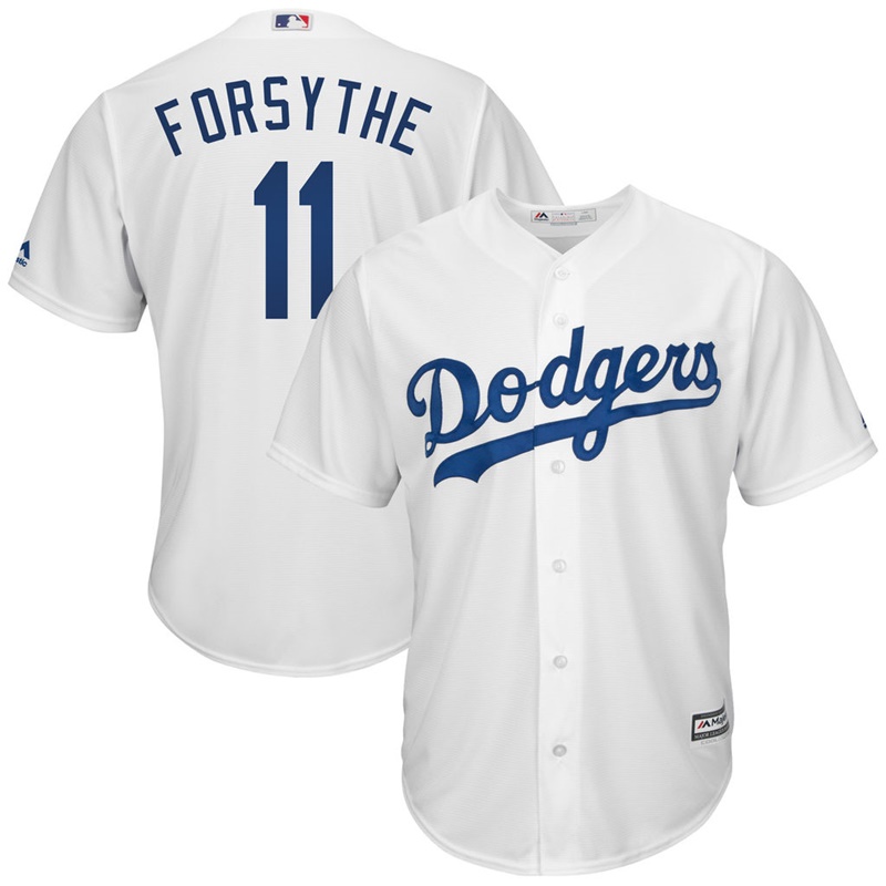 Men Logan Forsythe #11 Los Angeles Dodgers Replica Home White Cool Base Jersey