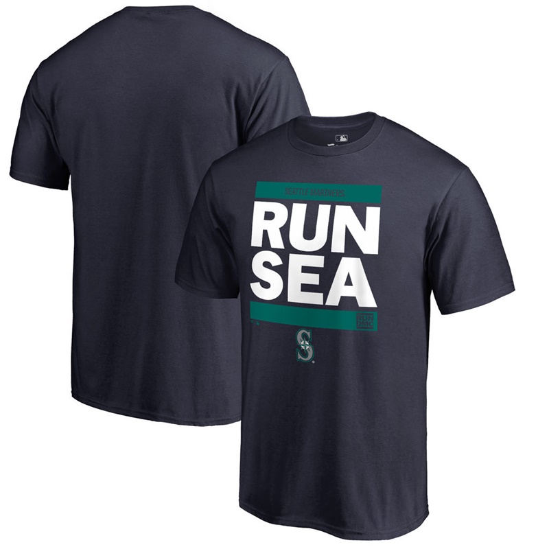 Men Seattle Mariners Navy RUN CTY T-Shirt