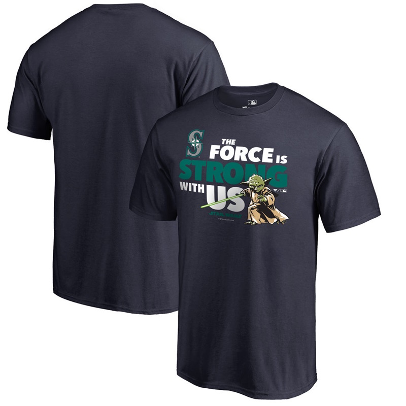 Men Seattle Mariners Star Wars Jedi Strong Fanatics Branded Navy T-Shirt