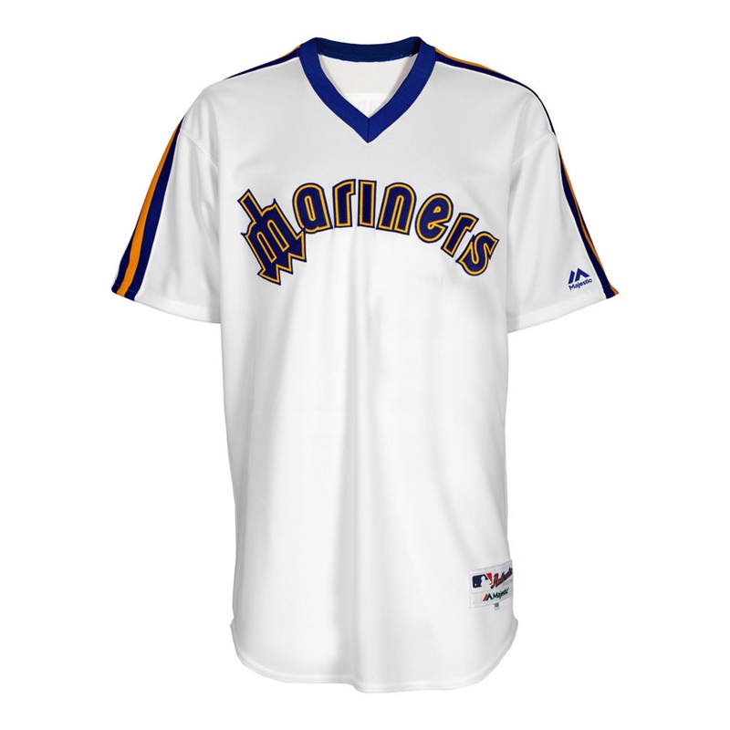 Men Seattle Mariners White 1984 Turn Back The Clock Throwback Team Jersey