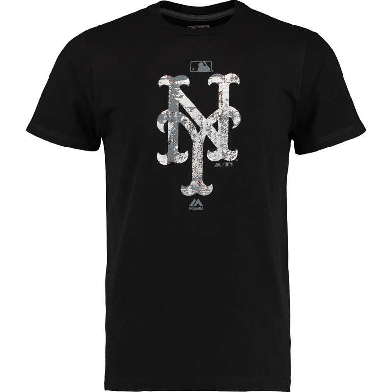 New York Mets Black Clubhouse Fashion Foil T-Shirt -  Men