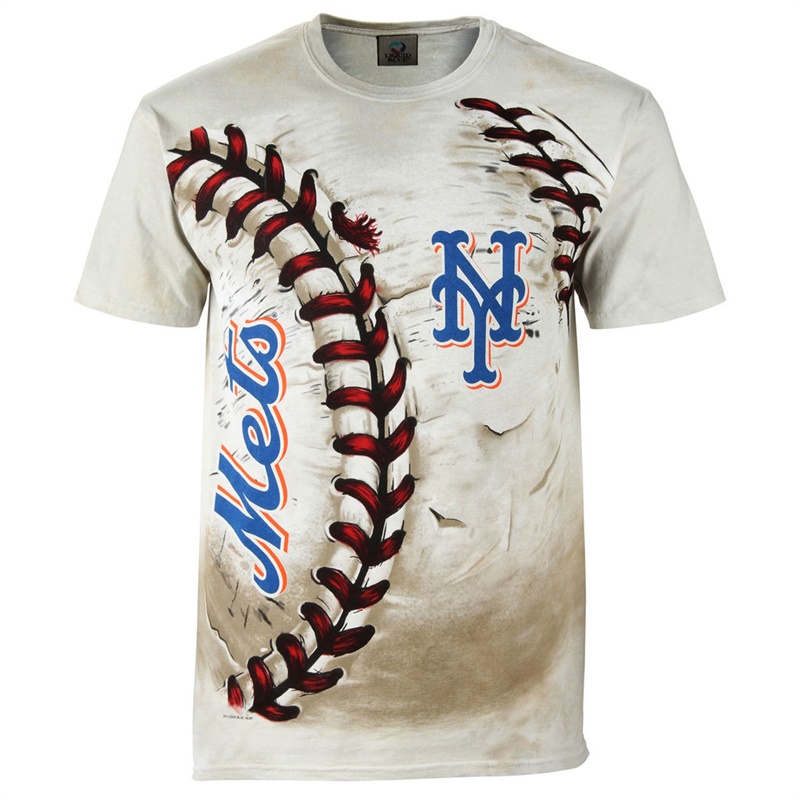 Men New York Mets Hardball Tie-Dye Cream T-Shirt