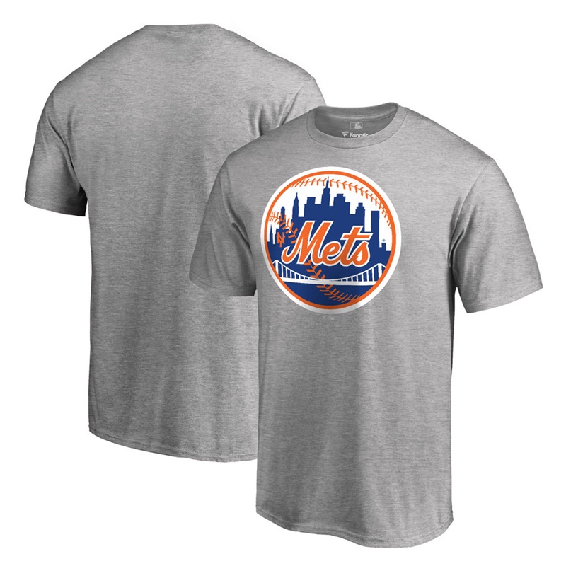 Men New York Mets Gray Cooperstown Collection Forbes T-Shirt