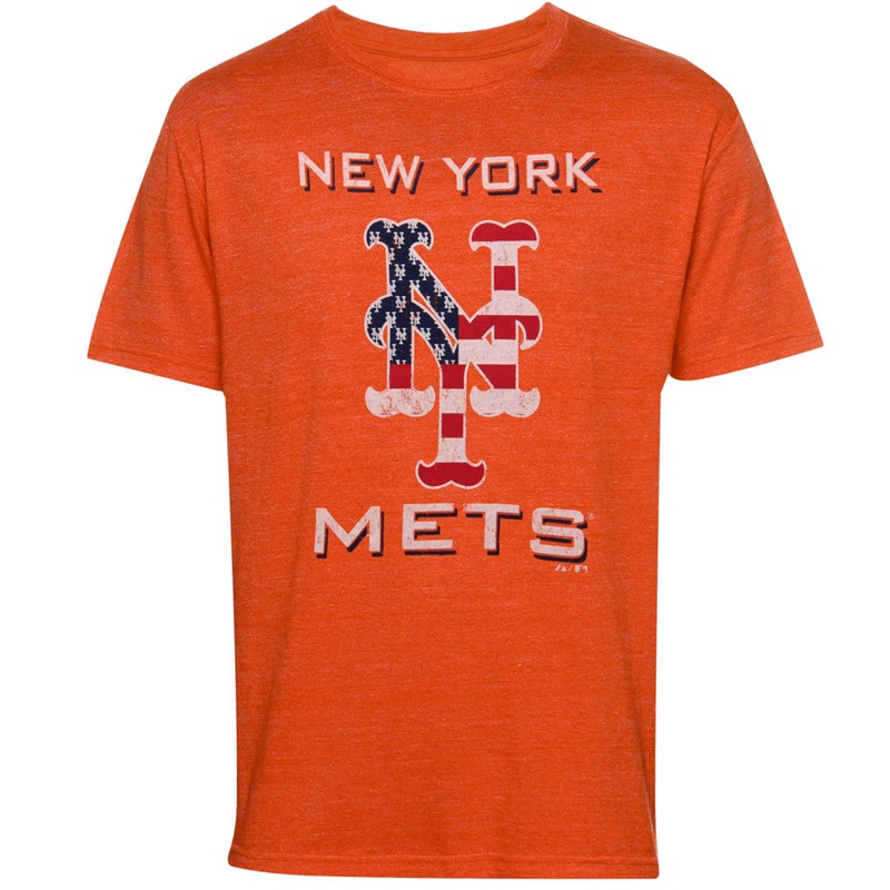 New York Mets Orange Stars & Stripes T-Shirt - Men