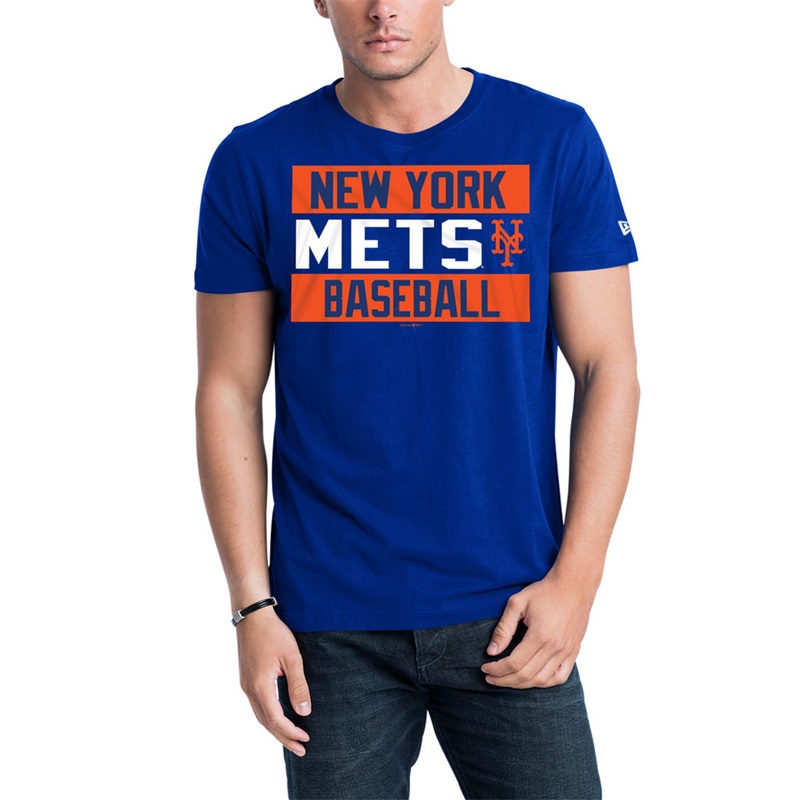 Men New York Mets Royal Bars Jersey T-Shirt