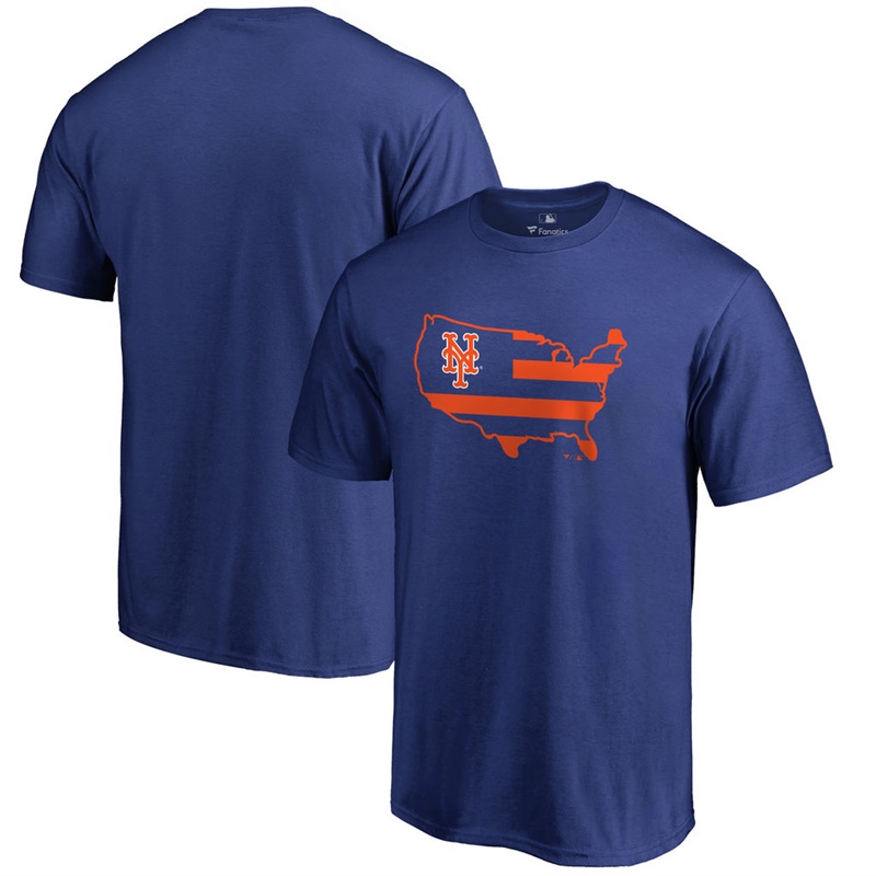 New York Mets Royal Broad Stripes T-Shirt -  Men