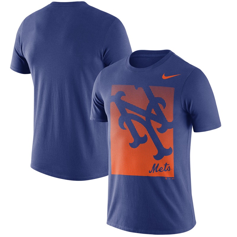 Men New York Mets Royal Fade T-Shirt