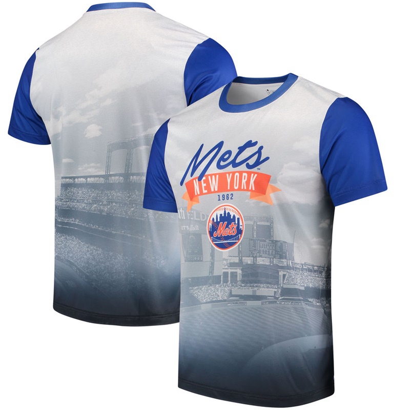 New York Mets Royal Outfield Photo T-Shirt -  Men