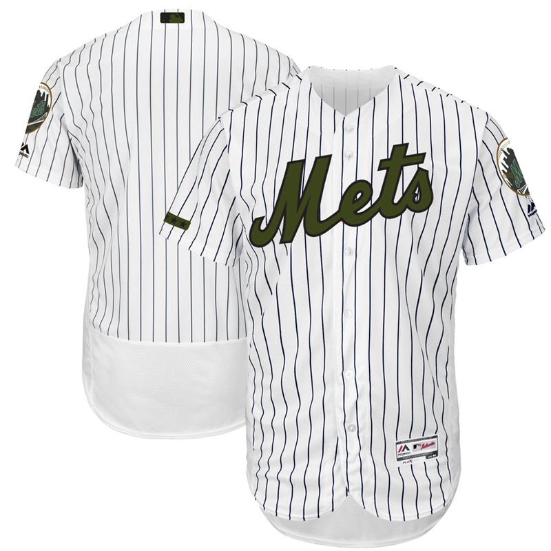 2017 Memorial Day Men New York Mets White Flex Base Team Jersey