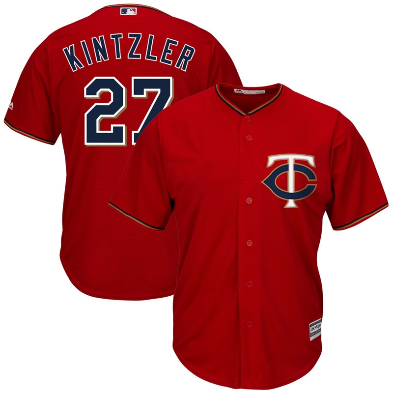 Men Brandon Kintzler #27 Minnesota Twins Replica Alternate Scarlet Cool Base Jersey