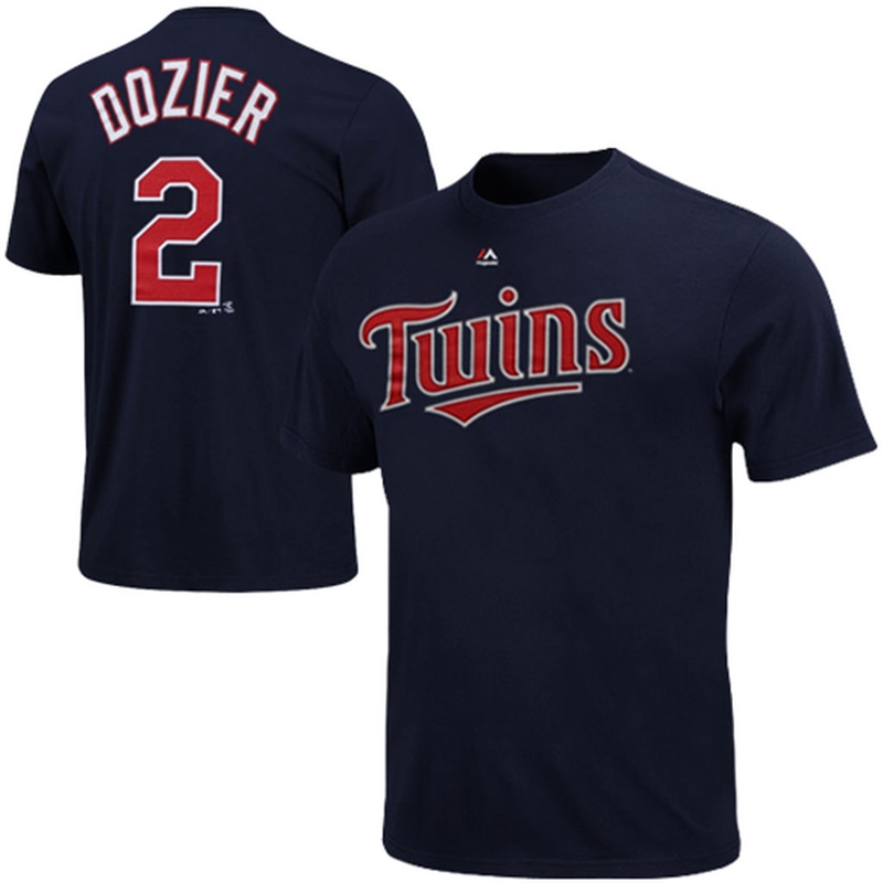 Men Minnesota Twins Brian Dozier #2 Navy Name & Number T-Shirt