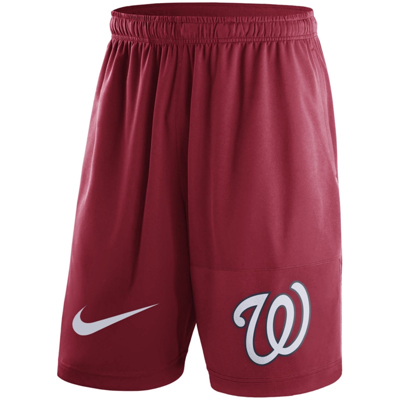 Men Washington Nationals Red Dry Fly Shorts