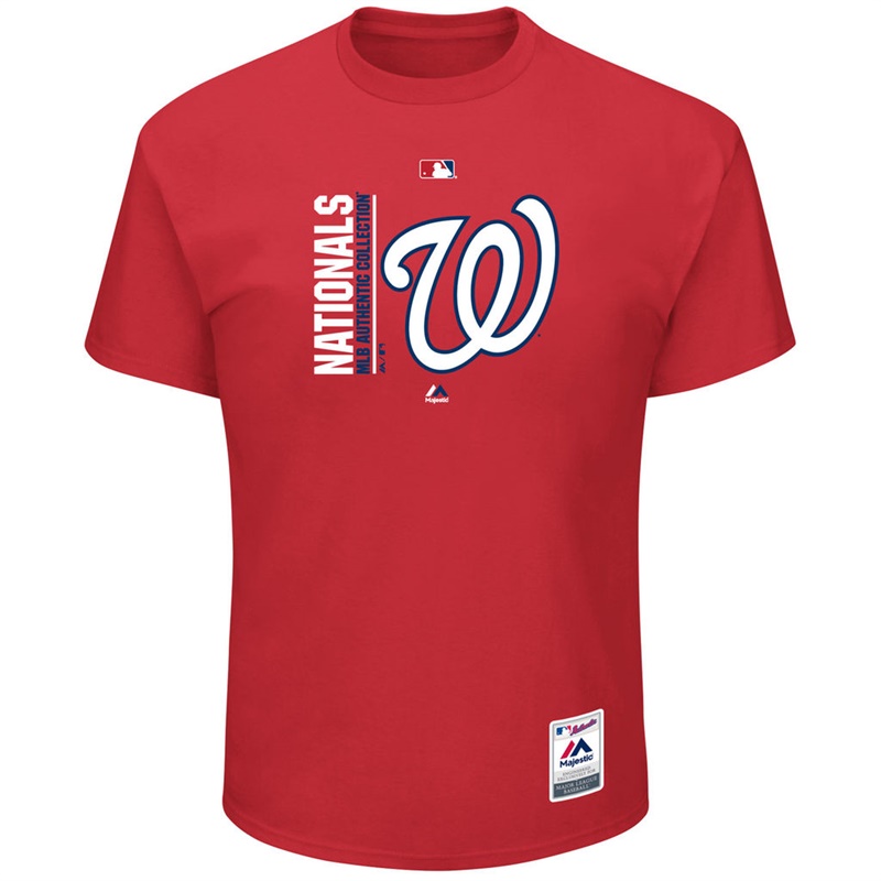 Men Washington Nationals Red Team Icon T-Shirt