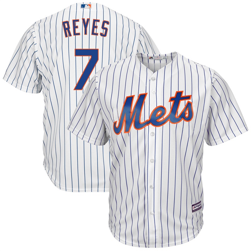 Men New York Mets #7 Jose Reyes Home White Cool Base Jersey