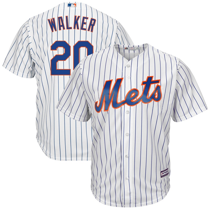 Men New York Mets #20 Neil Walker Home White Cool Base Jersey