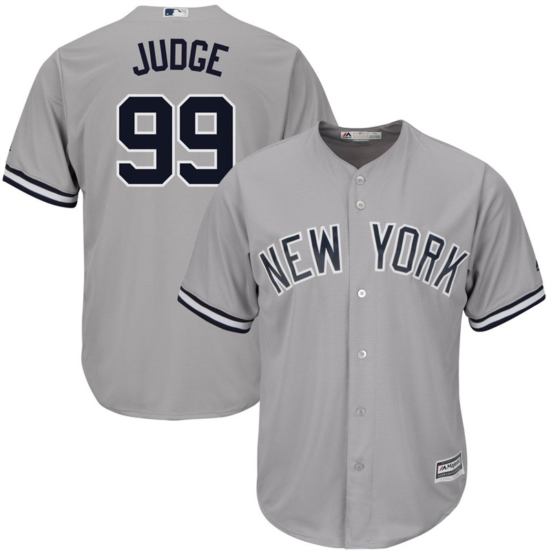 Men Aaron Judge #99 New York Yankees Replica Road Gray Cool Base Jersey