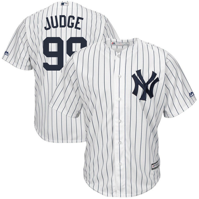 Men Aaron Judge #99 New York Yankees Big & Tall White Cool Base Jersey