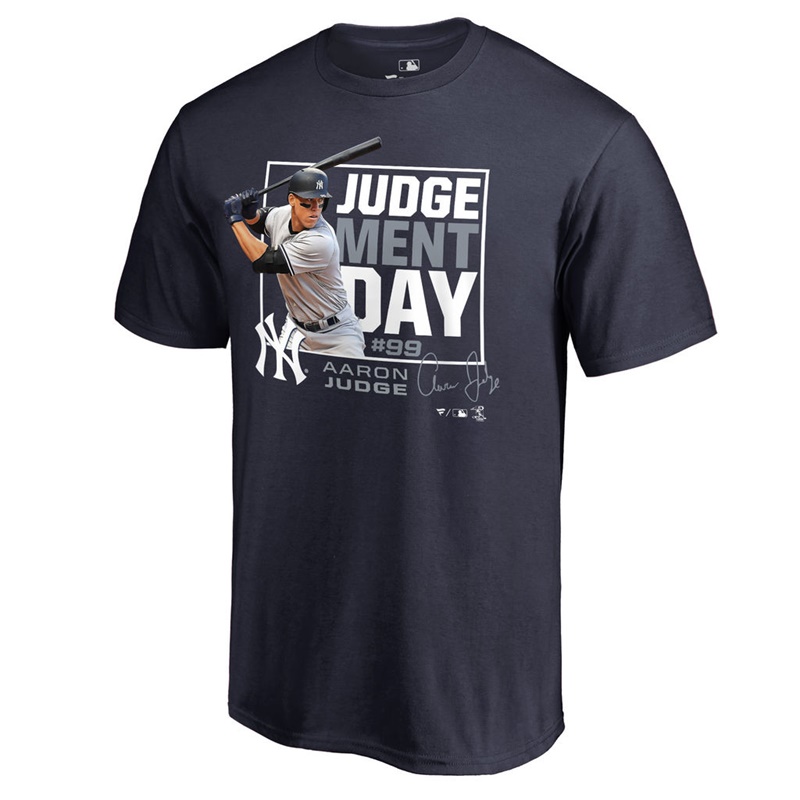 Men New York Yankees Aaron Judge Navy Big & Tall Judgement Day T-Shirt