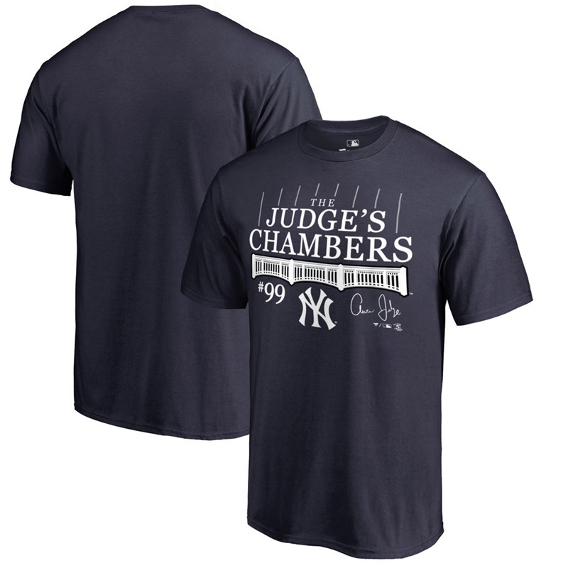 Men New York Yankees Aaron Judge Navy Hometown Collection Judge's Chambers T-Shirt