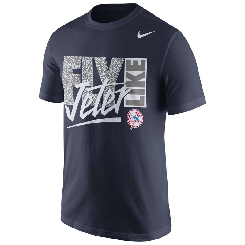 Men New York Yankees Derek Jeter Navy Cooperstown Player Verbiage T-Shirt